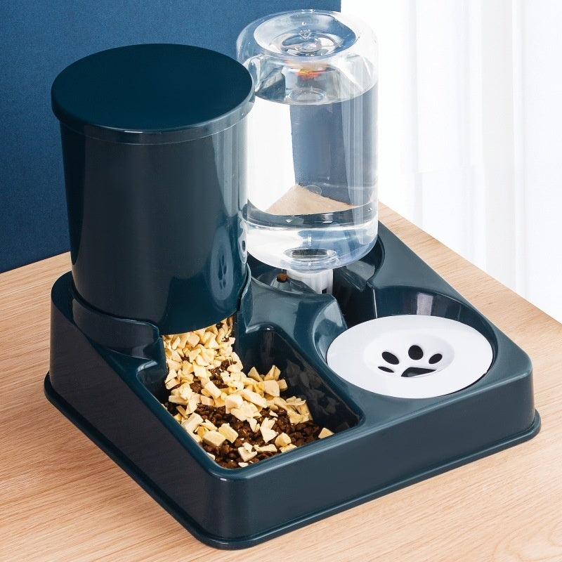 SWEEPET cat food and water bowl with dispenser
