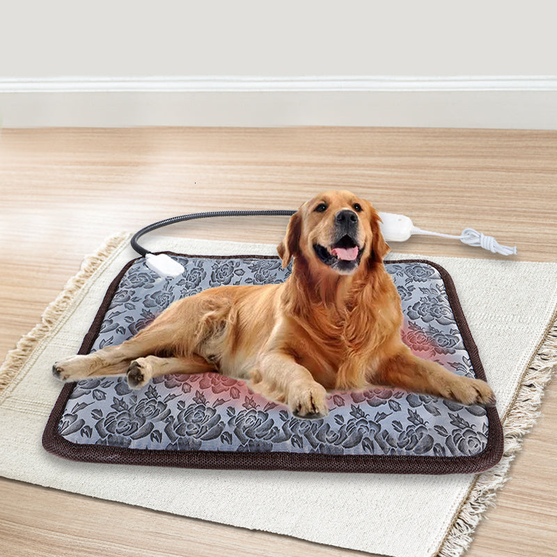 Indoor electric heated pet mat